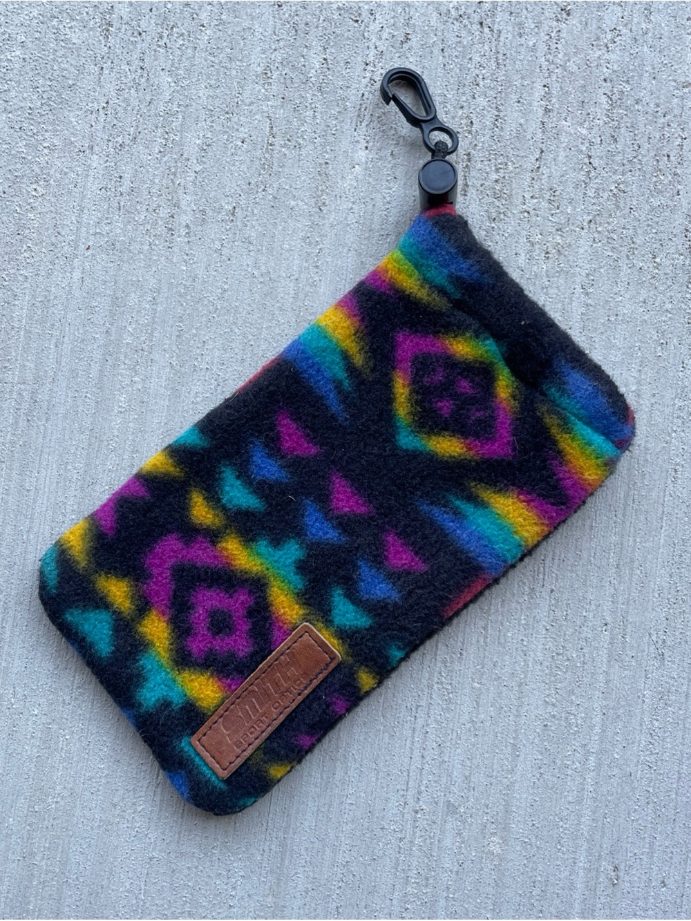 Vintage 90s Smith Sport Optics Sunglasses Aztec Fleece Soft Pouch Case Bag